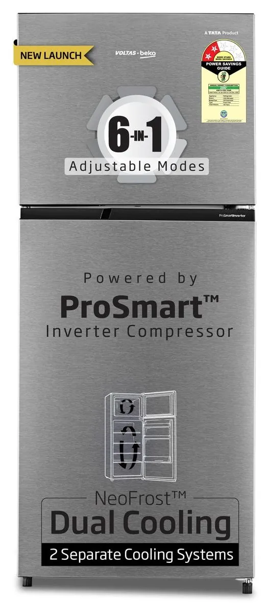 283 L 2 Star Frost Free Inverter Double-Door Refrigerator (RFF334D)