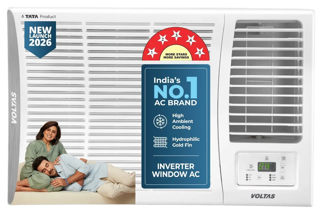 Voltas Window Air Conditioner, 1.5 Ton, 5 Star - 185INV Elite