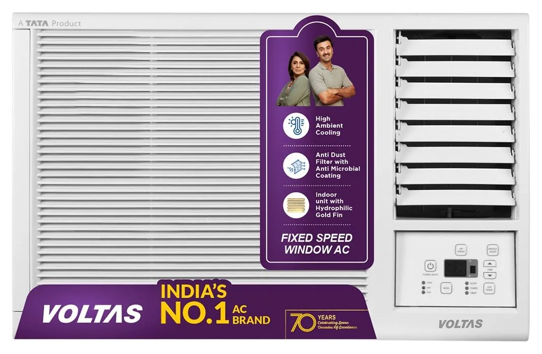 Voltas Window Air Conditioner, 1 Ton, 2 Star - 122FS Platina