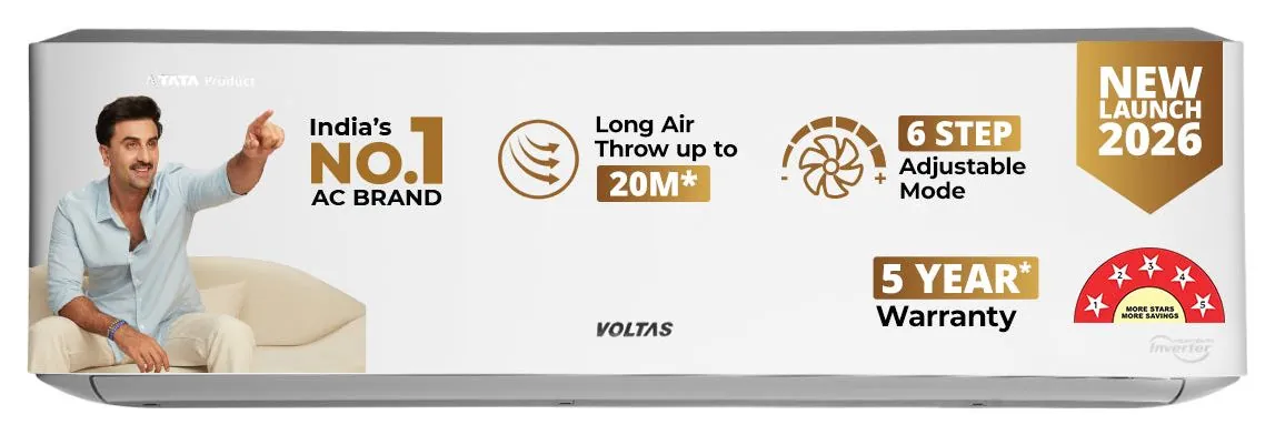 Voltas Split Air Conditioner, 1.5 Ton, 5 Star - 185INV Venus Luxe
