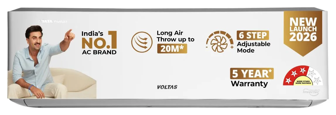 Voltas Split Air Conditioner, 1.5 Ton, 3 Star - 183INV Venus Luxe