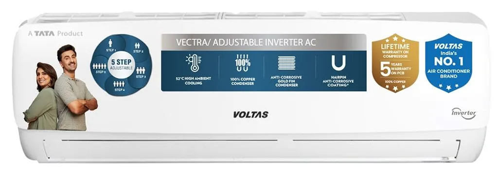 Voltas Split Air Conditioner, 1.5 Ton, 5 Star - 185INV Vectra Elegant
